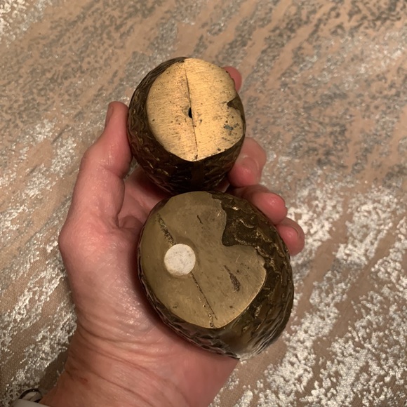 Vintage set of MCM brass owls - Picture 7 of 7